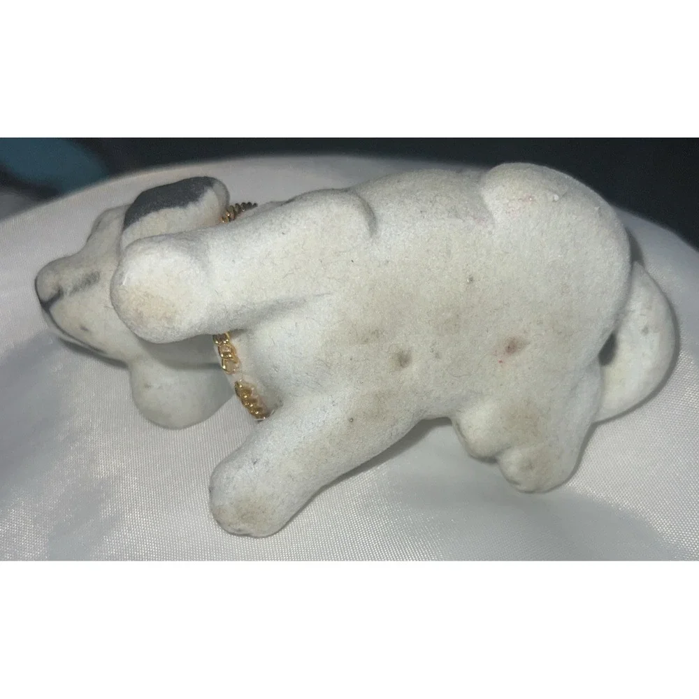 Dalmatian Dog Figurine Flocked Bobble‎ Head Nodder 3x6x3.5